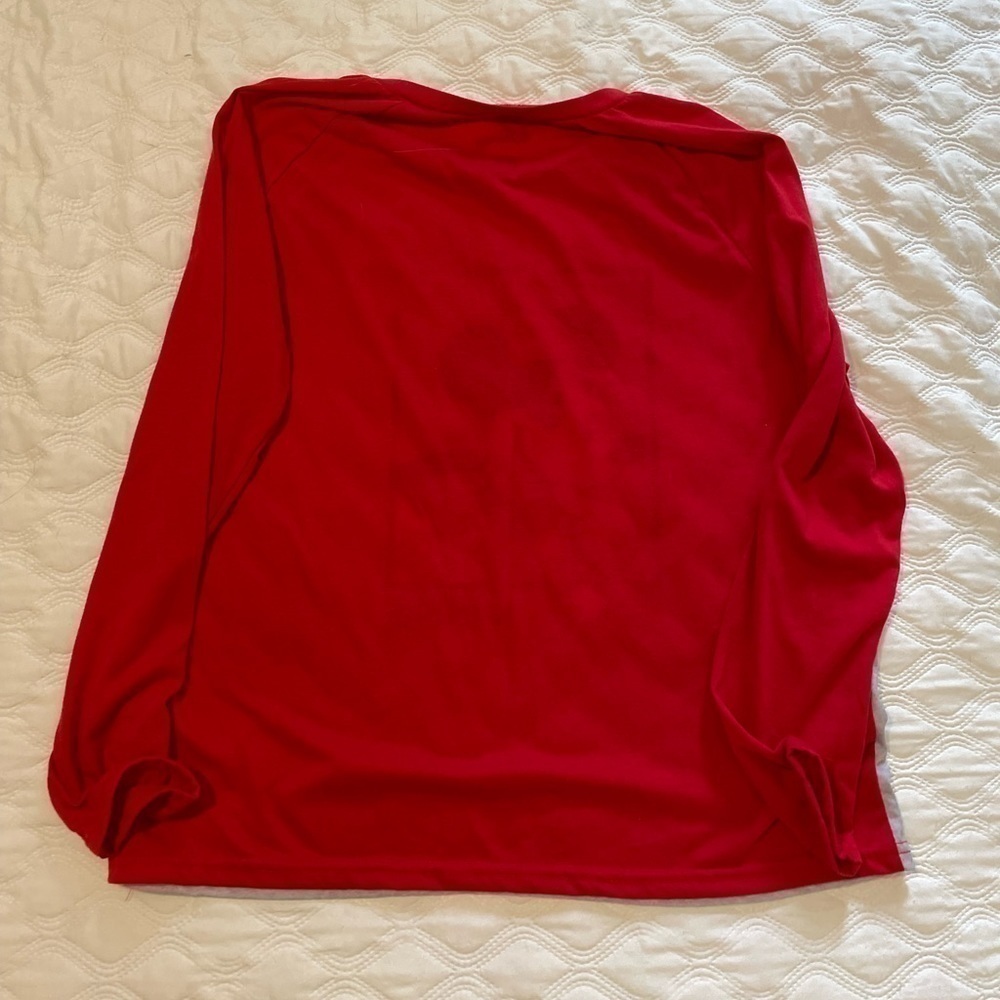 Disney Minnie Mouse Long Sleeve baseball style  Shirt Red/gray Size XLarge - Picture 4 of 4